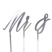 61329 Mr' Cake Topper, One-Size, Silver