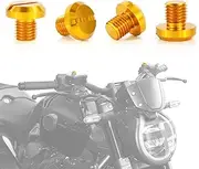 Xitomer 2 PCS M10x1.25 Mirror Hole Plugs, For HONDA CB500F/ CB1000R/ Cross Runner, SUZUKI DL1000 V-Strom/DR-Z400S,KTM,KAWASAKI, YAMAHA, Aluminum CNC (Gold)