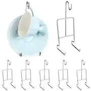 8Pcs Tea Cup and Saucer Display Stand Holder Rack for China Coffee Mug Organizer