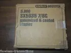 STANLEY BOSTITCH 7/8” x 7/32” Galvanized Coated 5000 Staples SX5035 7/8G NEW