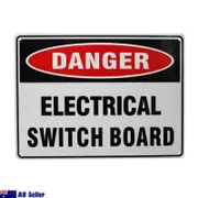 3x Warning Caution Electrical Switch Board Sign 200x300mm Metal Al Waterproof