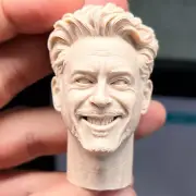 Unpainted 1/6th Smile Iron Man Head Model Tony Stark Customized Long Neck Head C