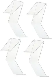 WEKADRIN 4pcs Transparent Shoe Display Stand Acrylic Sandal Holder for Store Home Stylish Shoe Riser Organizers for Sneakers Casual Sports Footwear