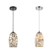GLAZE Stone Mosaic Hand Blown Glass Pendant Light