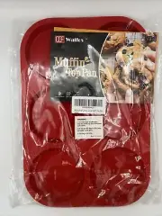 Walfos Premium Silicone Non-Stick Muffin Top Baking Pan Yorkshire Pudding Tray,