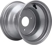 18X9.50-8 Go Kart Wheel Rim, High Strength Aluminum Alloy 8 Inch ATV Wheel Rim Hub, 3 Lugs for ATV for UTV Quad Golfs Cart with High Performance, Silver (Three Hole (Hole