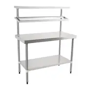 Vogue Stainless Steel Prep Station with Gantry 1200mm - Commercial Kitchen Benches (CB908) - CB908