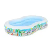 Intex 8.6' x 5.25' x 1.2' Paradise Lagoon Inflatable Kiddie Swimming Pool