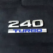 1 Set 240 TURBO Chrome Blue Metal Badge Decal Emblem Sticker 3D SUV Hybrid Sport (for: Peugeot)