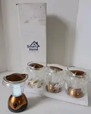Ser Of 4 Smart Home Battery Powered LED Mini Copper Plastic Lanterns NIB 000F0W