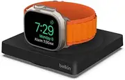 Belkin Apple Watch Fast Charger, MFi Certified Wireless Fast Charging Travel Pad with Nightstand Mode, Minimalist Design and Included USB Type C Cable for Apple Watch Series 7, 6, 5, 4 and More