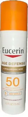 Eucerin Sun Age Defense SPF 50 Face Sunscreen Lotion with hyaluronic acid 2.5 oz