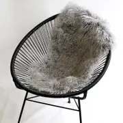Accessorize Mongolian Plush Grey Wool Rug