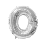 Silver O Alphabet Foil Balloon 86cm Birthday Party Decor Supplies AUS Stock