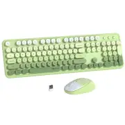 Colorful Computer Wireless Keyboards Mouse Combos, Typewriter Flexible Keys O...