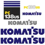 Decal Sticker Set Komatsu PC138US Digger Excavator Decal Set
