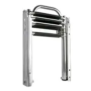 S.S Telescoping Ladder Carry Handle and Press-Type 4 Steps Boat Boarding Ladder