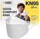 Face Mask Good Mask Co. Good Comfort KN95,Disposable KN95 WHITE Mask [25pcs]