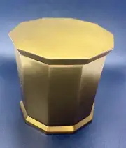 HTF Restoration Hardware Faceted Short Canister, Color Antique Brass.