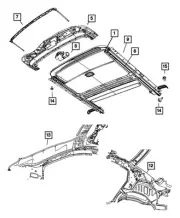Genuine Mopar Sunroof Sunshade 1DP18HL1AA