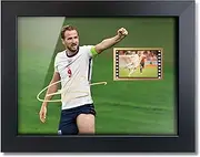 sufenvera Sports Fans Poster Gifts- Print Signed Harry Kane Framed Mini Film Photo Display,Gifts for Soccer Fans on Birthday Christmas 8x6 Inches