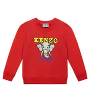 [Kenzo Kids] Kenzo Kids Logo cotton-blend jersey sweatshirt Y 14 red