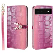 For Google Pixel 6 Phone Case With Strap - Purplish red