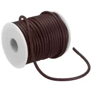 16 Yards 4mm PVC Hollow Pipe Rubber Cord 2mm ID with Plastic Spool, Brown