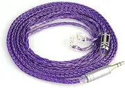 Linsoul Tripowin Zonie 16 Core Silver Plated Cable SPC Earphone Cable for KZ ZS10 PRO ZSN PRO X ZST X CCA CRA (Recessed 2pin, 3.5mm, Violet)