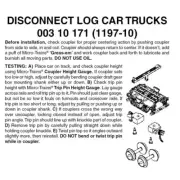 Micro Trains ~ N Scale Disconnect Log Car w/Short Extended Couplers ~ 00310171
