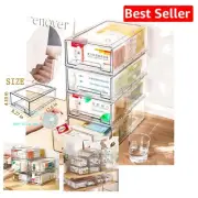 4 Stackable Clear Storage Bins - Organize First Aid Kits and Everyday Essentials