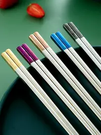 在飛比找樂天市場購物網優惠-食品級316不銹鋼筷子套裝家用防滑防霉餐具公筷一人一筷