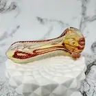 4.5" Handmade Thick Shining Red Nimbus Cloud Tobacco Smoking Bowl Glass Pipes