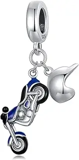 [DOYIS] 925 Sterling Silver Motorcycle Charms for Pandora Bracelet, Cool Motorbike Pendant Charm for Men Women Jewelry Gift