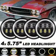 4X 80W 5.75 5-3/4" inch Round Led Headlight for Chevy GMC Corvette C1 C2 1964-82 (for: Chrysler)
