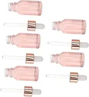 5Pcs Essential Oil Dropper Bottles Semi Transparent Glass Containers for Skincare Perfume Aromatherapy Multipurpose Glass Bottle