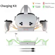 VR Headset Charging Dock Charger for Meta Quest 2/3/3S VR Controller Stand Combo