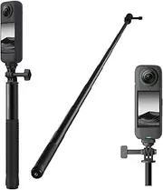 TELESIN° 120 cm / 47.83 inch selfie stick pole for GoPro Hero 13 12 11 10 9, DJI Osmo Action 5 Pro 4 3, Insta360 X4 X3 Ace Pro aluminium alloy invisible selfie rod for vlog, travel, outdoor