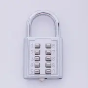 -theft Button Combination Padlock Digit Push Password Lock Zinc Alloy9500