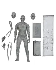 Ultimate Mummy Universal Monsters Action Figure (Black/White) - 7 Inch