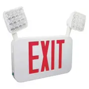 Fulham Fhec35r Exit Sign,Red Letter Color,2.80W,2 Lamps