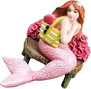 Parliky Mermaid Decor Creative Ornament for Home Decor Unique Mermaid Prop for Car Interior Charming Desktop Decoration for Various Occasions