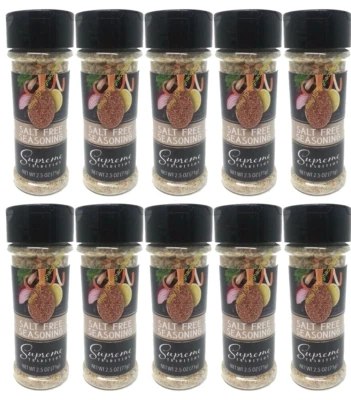 ( LOT of 10 Bottles ) Salt-Free Seasoning-Blend 2.5 oz Each Bottle SEALED