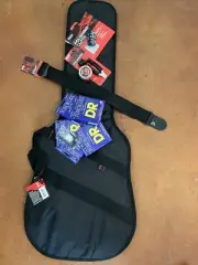 Electr GigBagKXE1+pro-winder+Lt Capo+strap+5 Sets Strings+Cloth+lub+Beatle Picks