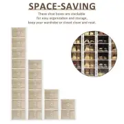 2-9Pair No-Installation Shoe Storage Cabinet Drawer Box Plastic Frame Shoe Box