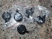 (5) ID Card Badge Holder Reels Bulk Badge Tag Clip Retractable Belt Key Chain
