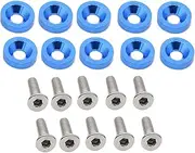 Licence Plate Screw Set,All-Purpose Aesthetic Front License Plate Screws | Wear-Resistant Auto Fasteners for Automobile Vehicles Pickup Truck Sedan