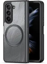 Magnetic Wireless Charging Armor Case for Samsung Galaxy Z Fold5 Z Fold 5 5G Shockproof Back Cover,Black,for Samsung Z Fold5
