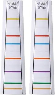 2 Sheets Transparent 4/4 Violin Fiddle Finger Guide Fingerboard Stickers 14 Inch Viola Finger Position Markers Fret Beginners Fingering Decal for Practice Beginners