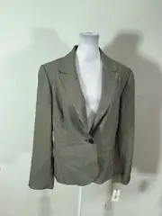 Calvin Klein Jacket Skirt Suit Set Size 14 Color ESPRESSO/CREAM DOT